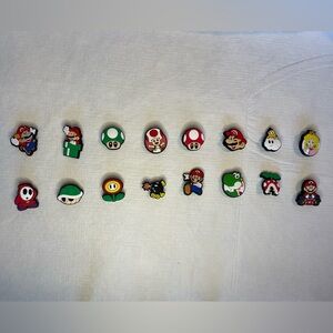 Mario and Other Characters Shoe Charms. There are 16 Charms NWOT